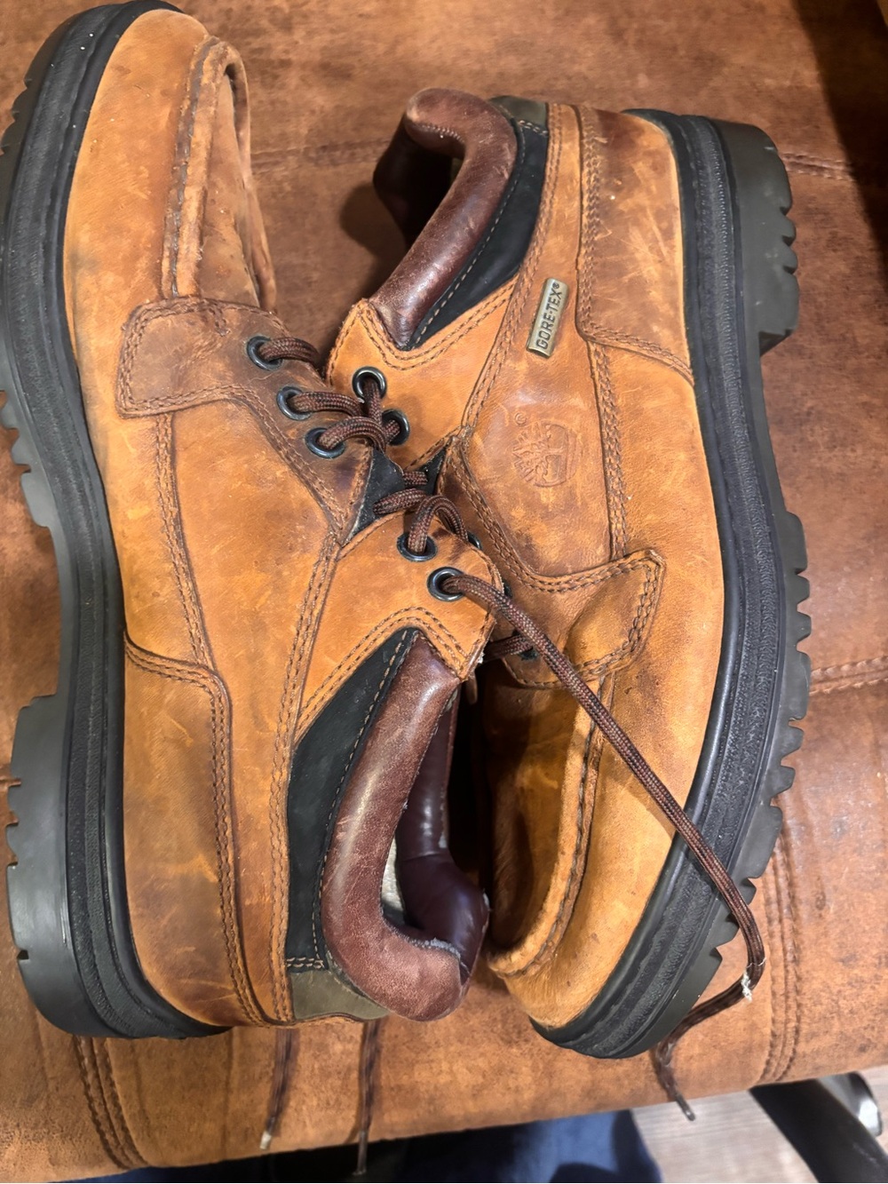 Timberland Tan/Brown Leather Men's Lace-Up Work Boots